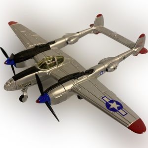 Hot Wings! Lockheed P-38 Lightning Model Airplane Diecast Metal & plastic parts